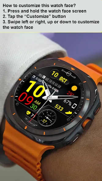 WearOS Hybird WatchFace NTV567 screenshot 2
