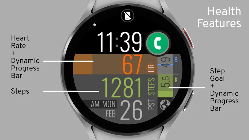 Easy Read Health Watch Face screenshot 3