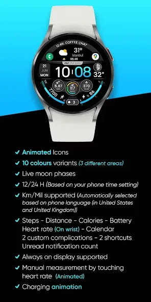Digi Dash Clock - Watch Face screenshot 4