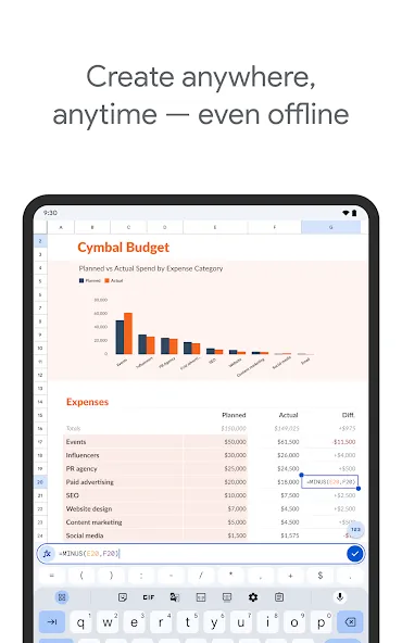 Google Sheets screenshot 6
