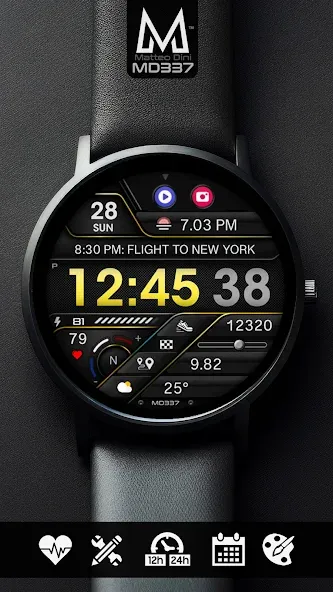 MD337 Digital watch face screenshot 6