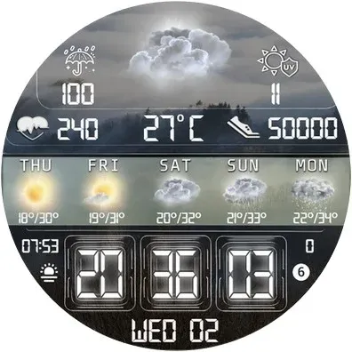 N-SPORT756 Weather DigitalFace screenshot 11