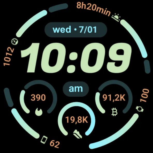 MDS08 Digital Watch Face screenshot 9