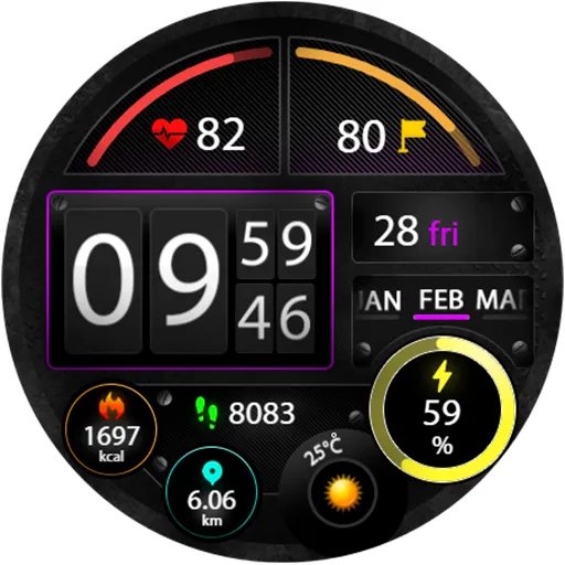 TechGauge Watch Face screenshot 14