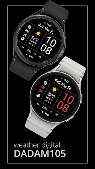 DADAM105: Weather Watch Face screenshot 1