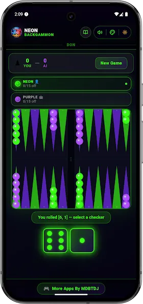 Neon Backgammon Master Offline screenshot 4