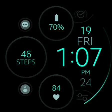 Digital Black v2 watch face screenshot 9