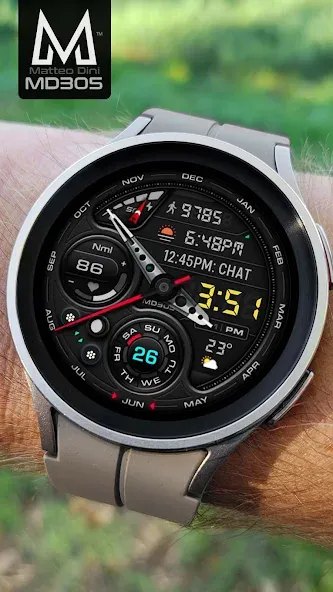 MD305 Analog watch face screenshot 3