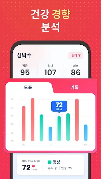 심박수: 심장 박동 측정기 screenshot 3