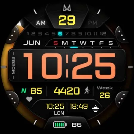 MD283 3D Digital watch face screenshot 18