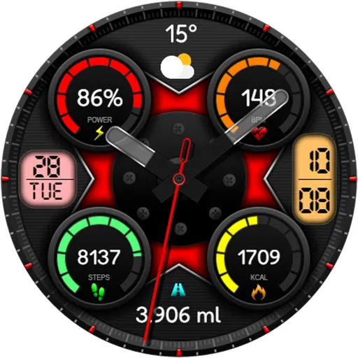 Hybrid TANKAN URX24 Watch face screenshot 12