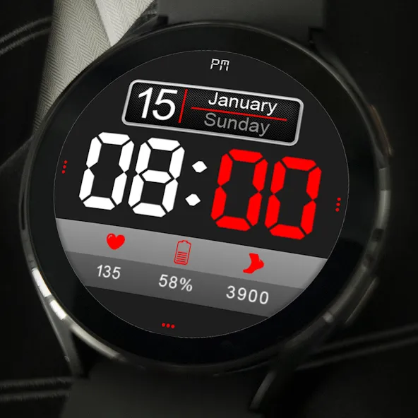 Digital Watch Face Key 014 screenshot 6