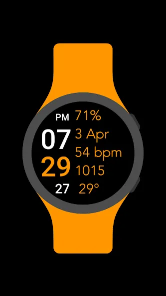 Five Big Text Watch Face screenshot 6