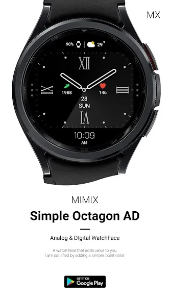 MIMIX Simple Octagon Watchface screenshot 4