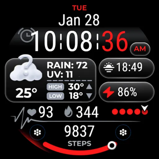 OMG 160 Weather Watch Face screenshot 28