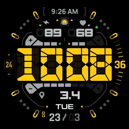 SH074 Watch Face, WearOS watch screenshot 11