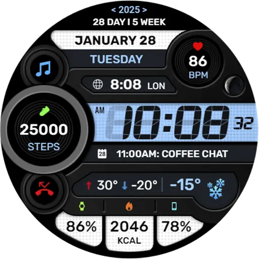 WFP 299 Digital watch face screenshot 35