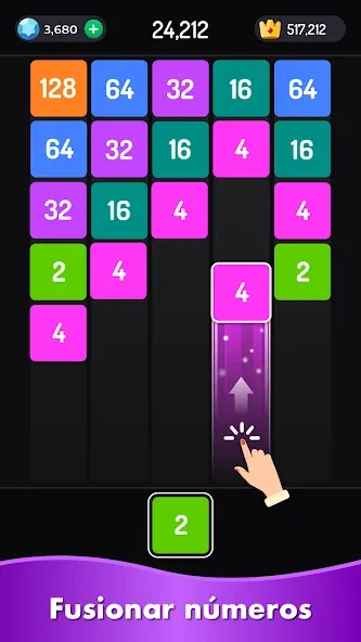2048 Fusionar Bloques Juego screenshot 1