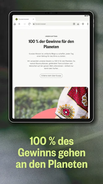 Ecosia Klimapositiver Browser screenshot 10