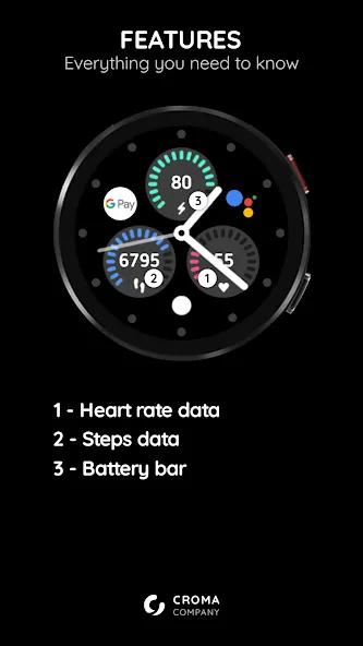 Evolution Watch Face Wear OS screenshot 2