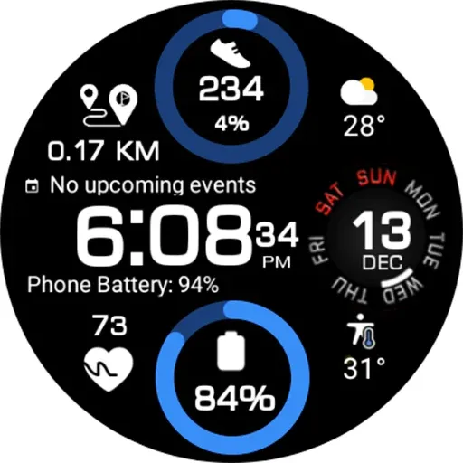 Digital Color WearOS NTV570 screenshot 25