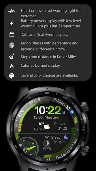 Digital Watch Face CUE115 screenshot 2