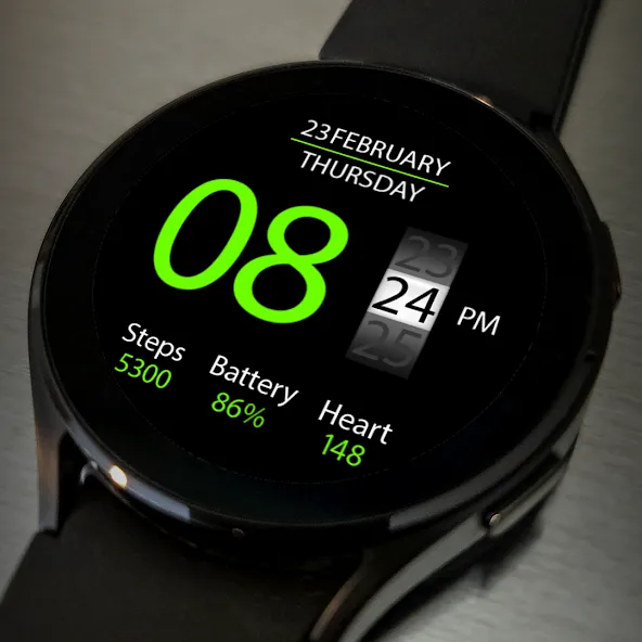 Key020 Digital Watch Face screenshot 5