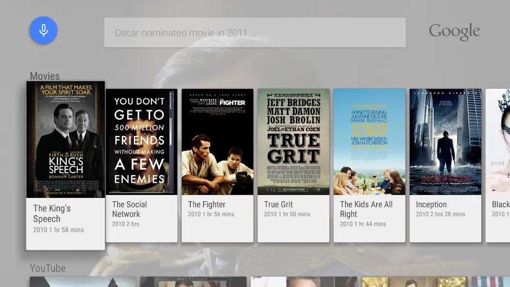 Google app for Android TV screenshot 7