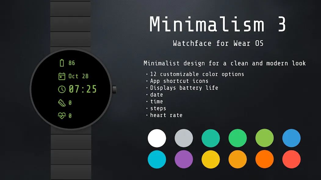 Watch Face Minimalism 3 screenshot 2
