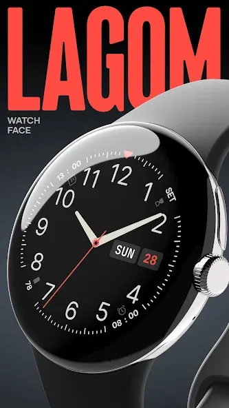 Lagom Modern Analog Watch Face screenshot 4