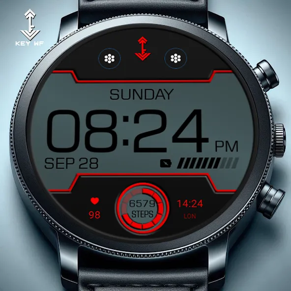 Key WF96 Digital Watch Face screenshot 1