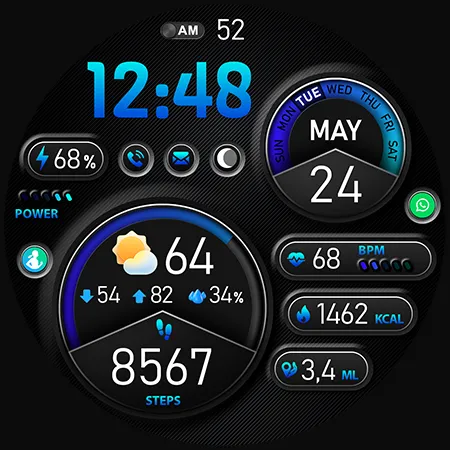 PER15 Sport Digital Watch Face screenshot 41