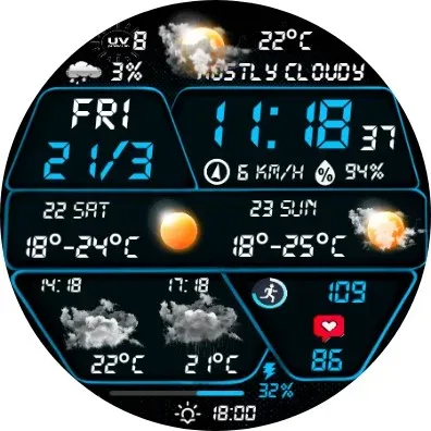 N-SPORT735 Weather Watch Face screenshot 16