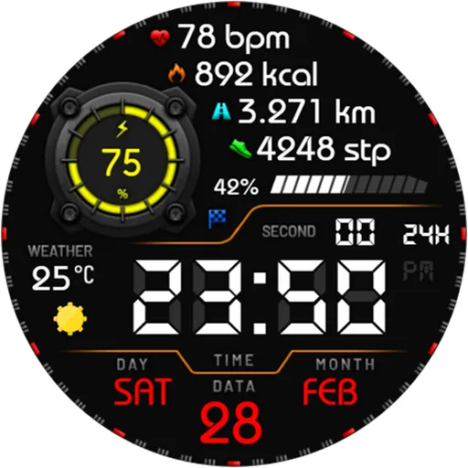 Vortexion Digital Watch Face screenshot 17