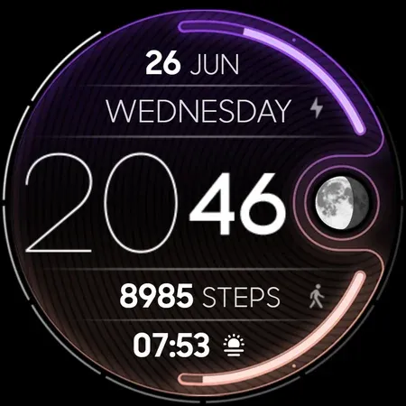NEON Lunar - watch face screenshot 12
