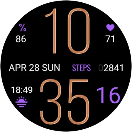 Gold n Color Daily Watch Face screenshot 12