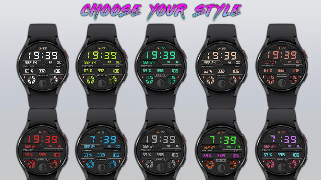 Modern Digital Watch Face screenshot 1