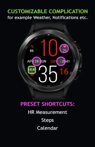 Gold n Color Daily Watch Face screenshot 6