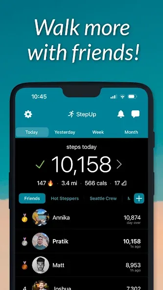 StepUp SCHRITTZÄHLER Pedometer screenshot 1