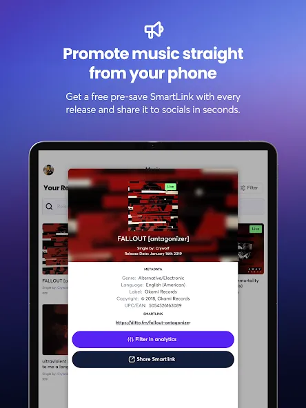 Ditto Music screenshot 12