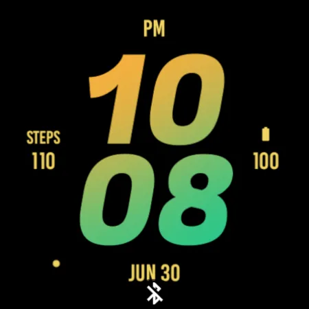 Orange Tosca Bold Watch Face screenshot 4