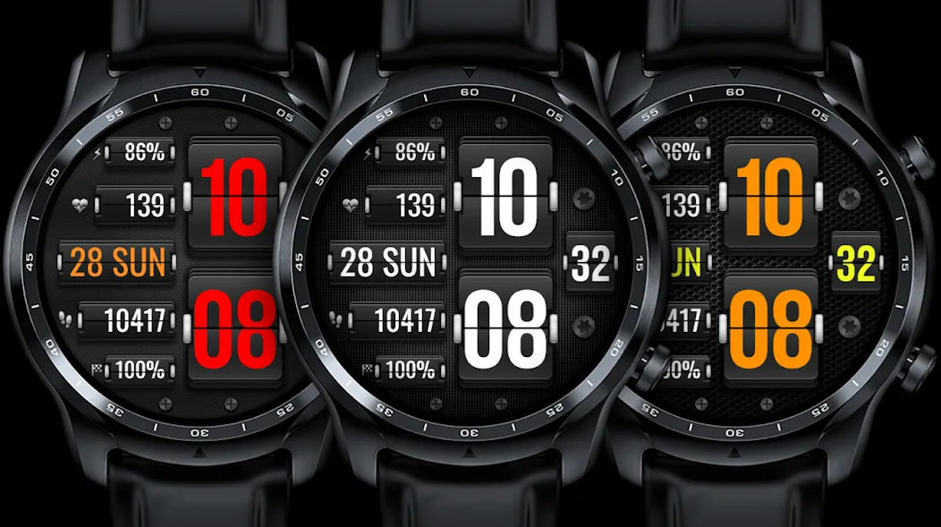 Digital FLIP WS16 Watch face screenshot 1