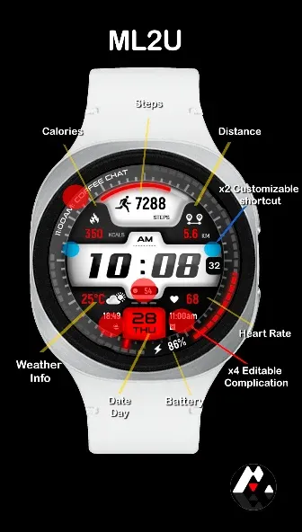 ML2U 295 Watch Face screenshot 2