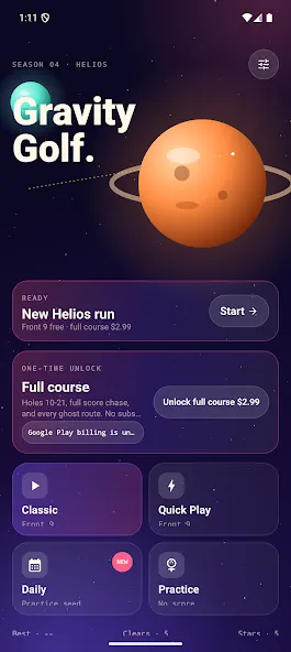 Gravity Golf screenshot 1