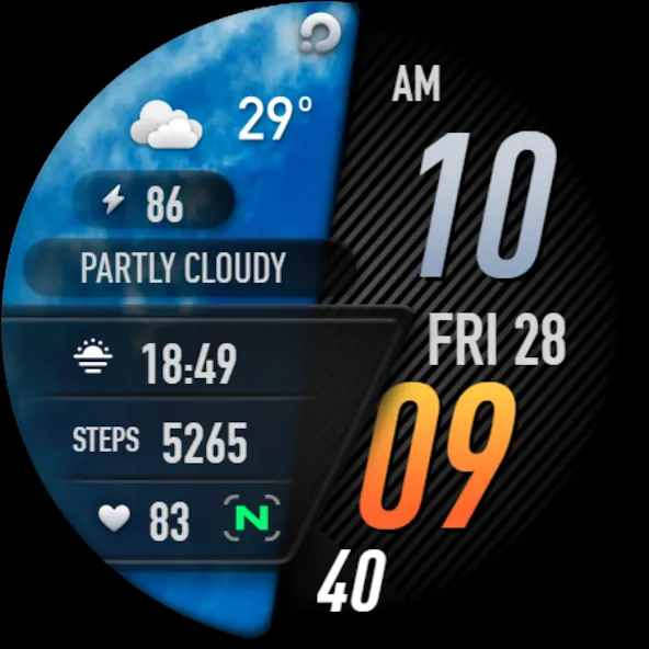 PRADO 23 Weather Watch Face screenshot 9