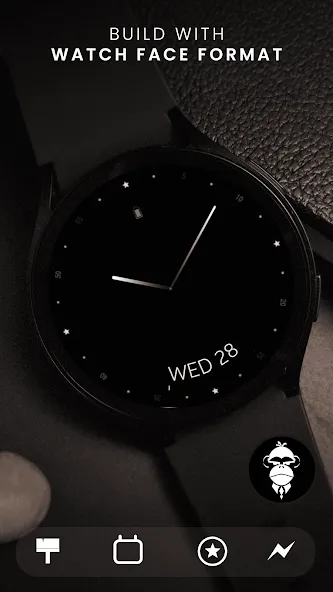 Minimal Black v20 Watch Face screenshot 2