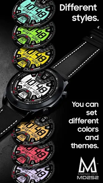 MD252 Digital watch face screenshot 4