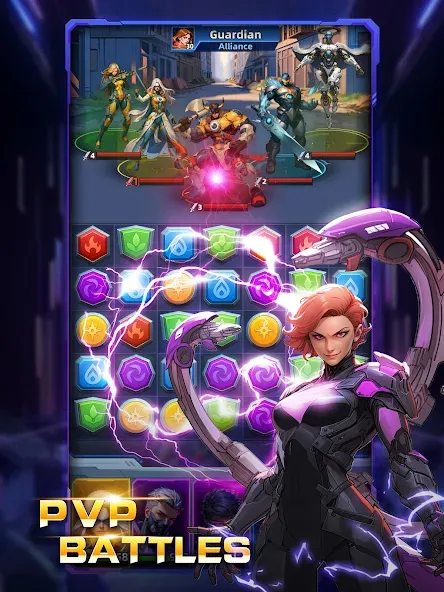 Superhero & Puzzles Match3 RPG screenshot 10