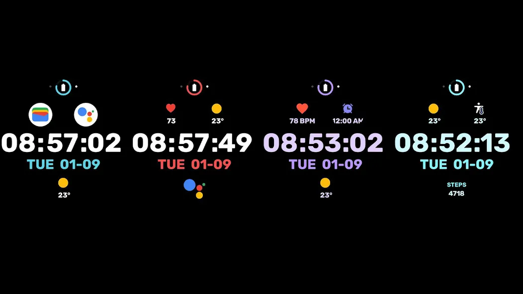Nighty Digital 24 - watch face screenshot 16