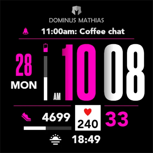 DM145 Big & Bold Watch Face screenshot 2